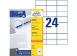 AVERY Zweckform Universal-Etiketten 3474, ultragrip, 70 x 37 mm, 2400 Stück
