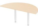 Schäfer Shop Select Ansatztisch PLANOVA ERGOSTYLE, 1/2 Kreis, Ahorn-Dekor/weiß