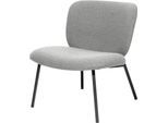 Sessel meet by Paperflow TWIST, gepolstert, B 600 x T 530 x H 420 mm, Stoff und Stahl, grau/mattschwarz