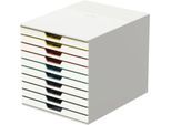 Durable Schubladenbox Varicolor, 10 Schübe, DIN C4, weiß