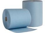 Putzpapier BASIC-LINE, 3-lagig, volumengeprägt & zwischenblattverleimt, Tuchgröße ca. 380 x 360 mm, blau, 2 Rollen mit jeweils 500 Tüchern