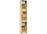Schäfer Shop Select Regal MOXXO IQ, Holz, 6 Fächer, 6 OH, B 401 x T 362 x H 2168 mm, Ahorn-Dekor
