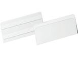 Etikettentasche Durable Hard Cover, B 150 x H 67 mm, selbstklebend, mit Permanent-Klebestreifen, rückstandsfrei ablösbar, PET Hartfolie, transparent