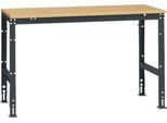 Manuflex Grundtisch UNIVERSAL Standard, Tischplatte Multiplex, 1500x800, anthrazit