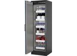 Sicherheitsschrank Typ 90 Asecos Q-CLASSIC-90, B 600 mm, Tür links, 6 Auszüge, enzianblau