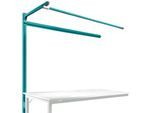 Aufbauportal m. Ausleger, Ansatztisch SPEZIAL Arbeitstisch/Werkbank UNIVERSAL/PROFI, 1750 mm, wasserblau