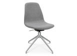 Konferenzsessel Topstar Sitness Life 1.1, dreh-/sitzhöhenverstellbar, ohne Armlehnen, B 460 x T 390 x H 450-480 mm, 4-Fußgestell, Alu matt & Stoff, h.grau