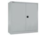 Schäfer Shop Select Flügeltürenschrank MS iCONOMY, Stahl, 3 Ordnerhöhen, B 950 x T 400 x H 1215 mm, weißaluminium RAL 9006