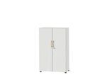 Schäfer Shop Select Schrank Start Off Wood, 4 OH, abschließbar, B 800 x T 420 x H 1514 mm, Holz, lichtgrau