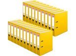 herlitz Ordner maX.file protect, DIN A4, Rückenbreite 80 mm, 20 Stück, gelb