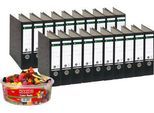 LEITZ® Ordner 1080 + 750 g HARIBO Color-Rado Party-Box, DIN A4, Rückenbreite 80 mm, 20 Stück, schwarz