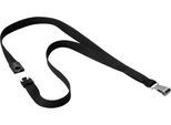 Textilband Soft Colour, mit Karabiner, B 15 x L 440 mm, 10 Stück, schwarz