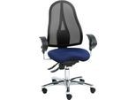 Topstar Bürostuhl SITNESS 15, Permanentkontakt, mit Armlehnen, Netzrücken, Fitness-Orthositz, schwarz/blau
