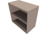 Regal SOLUS PLAY, 2 Ordnerhöhen, B 800 x T 420 x H 748 mm, Stone grey