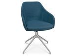 Konferenzsessel Topstar Sitness Life 2.1, dreh-/sitzhöhenverstellbar, Armlehnen, B 350-480 x T 460 x H 460-490 mm, 4-Fußgestell, Alu matt & Stoff, petrol