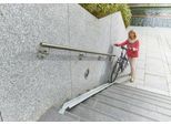 Erweiterungselement für Treppen-Fahrradrampe, L 1130 x B 125 mm, bis 25 kg, mit Befestigungslasche, Blech verzinkt