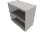 Regal SOLUS PLAY, 2 Ordnerhöhen, B 800 x T 420 x H 748 mm, Ceramic grey