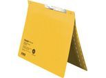 Pendelhefter Falken, Format A4, für bis zu 200 Blatt, Schlitzstanzung, Behördenheftung, Recycling-Karton, gelb, 50 Stück