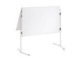 Franken Moderationstafel ECO, 1200 x 750/1500 mm, klappbar, beidseitig, mit Rollen, weiß/Karton