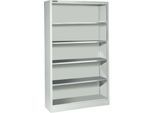 Schäfer Shop Select Regal AS 2409, mit 4 höhenverstellbaren Fachböden, B 950 x T 400 x H 1935 mm, Stahlblech, lichtgrau