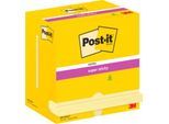 Post-It® Haftnotizen Super Sticky Notes, gelb, 76 x 127 mm, 90 Blatt/Block, 12 Blöcke, in Kartonverpackung