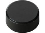 Rundmagnete MAUL, Kunststoff & Metall, Feinstruktur, Haftkraft 2 kg, ø 33 x 14 mm, schwarz, 20 Stück