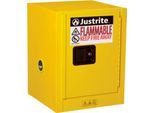 Justrite FM-Sicherheitsschrank Countertop Sure-Grip® EX, für entzündbare Flüssigkeiten, bis 15 Liter, manuell schließende Tür, gelb