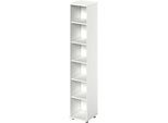Schäfer Shop Genius Regal TETRIS WOOD, 6 OH, Höhe inkl. Gleiter, B 400 mm, weiß