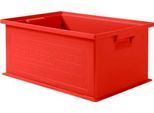 Stapelkasten SSI Schäfer 14/6-2, Volumen 21 l, bis 30 kg, mit Griffmulde, L 465 x B 314 x H 198 mm, Polypropylen, rot