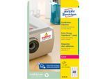 Avery Zweckform Etiketten L6140-20, extra stark haftend, geeignet für Laserdrucker, 45,7 x 25,4 mm, 800 Stück/20 A4-Bogen, Polyesterfolie, weiß