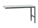 Manuflex Ansatztisch UNIVERSAL Standard, Tischplatte Kunststoff, 1750x1000, anthrazit
