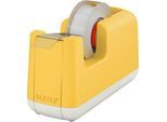 Leitz® Tischabroller für Klebefilm Cosy, für Rollen mit L 33 m x B 19 mm, Füße, inkl. Klebefilmrolle, Kunststoff, gelb