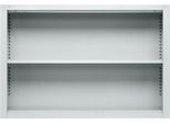 Schäfer Shop Select Aufsatzregal MS, 2 OH, B 1200 x T 400 x H 800 mm, Stahlblech, Lichtgrau