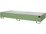 Regalwanne Typ RW/GR 3300-2, mit Gitterrost, grün RAL6011
