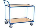 fetra® leichter Tischwagen, 2 Böden ,1000 x 700 mm