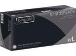 Schutzhandschuhe BINGOLD Nitril 35BLACK, Einweg, mikrotextuierte Fingerspitzen, puderfrei, Nitril, schwarz, Größe L, 100 Stück