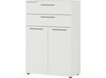 Aktenschrank Agenda, 3 OH, 2 Schubladen, B 800 x T 400 x H 1200, lichtgrau