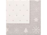 Servietten Papstar "ROYAL Collection", 20 Stück, 1/4-Falz, 400 x 400 mm, silber