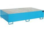 Regalwanne Typ RW/GR 2200-2, mit Gitterrost, blau RAL5012