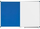 Kombiboard Legamaster UNITE, Pinboard & Whiteboard, B 900 x T 12,6 x H 600 mm, Markerablage, lackierter Stahl & Filz, weiß & blau