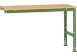 Manuflex Ansatztisch UNIVERSAL Standard, 1500 x 800 mm, Multiplex natur, resedagrün