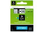 DYMO® Schriftbandkassette D1 40913, 9 mm breit, weiß/schwarz