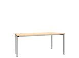 Schäfer Shop Genius Schreibtisch MODENA FLEX, 4-Fuß-Rechteckrohr, einseitig, B 1600 mm, Ahorn
