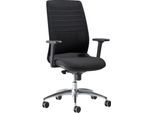 Schäfer Shop Select Bürostuhl SSI Proline Edition 10, mit Armlehnen, Punktsynchronmechanik, Bandscheibensitz, Netzrücken, schwarz/alusilber
