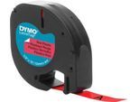 Schriftbandkassette für DYMO® Letra Tag, Kunststoff, 12 mm, rot