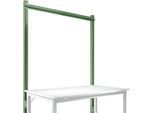 Aufbauportal, Grundtisch STANDARD Arbeitstisch-/Werkbanksystem UNIVERSAL/PROFI, 1500 mm, resedagrün