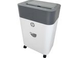 Aktenvernichter HP OneShred Auto 100CC, Sicherheitsstufe P-4, Partikelschnitt 4,3 x 12 mm, 100 Blatt, grau/weiß