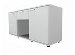Schäfer Shop Select Sideboard, 2 Türen + Schub, abschließbar, Spanplatte, B 1500 x T 420 x H 663 mm, lichtgrau