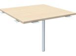 Verkettungsplatte ALICANTE, Volleck, B 800 x T 800 mm, mit Stützfuß, höhenverstellbar,