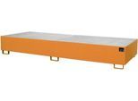 Regalwanne Typ RW/GR 3600-3, mit Gitterrost, orange RAL2000